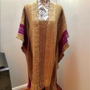 Woven Fringe Poncho